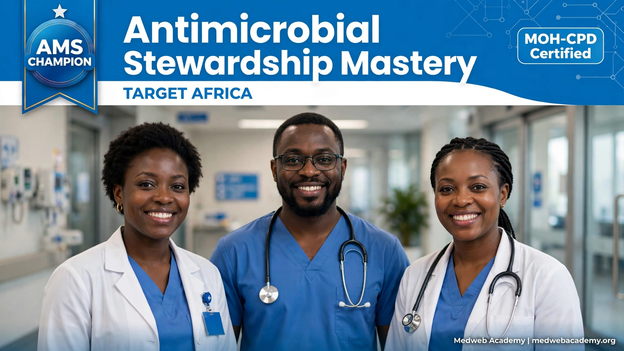 Antimicrobial Stewardship Mastery - AMS Champion - MOH-CPD Certified - Medweb Academy Africa